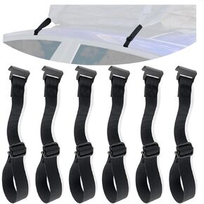 Car Cargo Tie Down Hook Straps, Universal Roof Rack Straps for Most Cars, Adjustable Rooftop Cargo Tie Down Hook Straps for Secure Roof Rack Straps