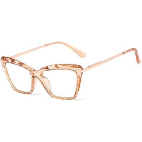 Square Eyewear Frames for Women, Stylish Retro Eyeglasses Frame, Anti-fatigue Blue Light Blocking Glasses
