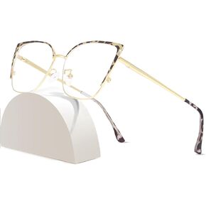أزياء Cat Eye Blue Light Light Glockes للنساء ، ونظارات للقراءة/الكمبيوتر/التلفزيون/الهواتف إجهاد العين RG8818