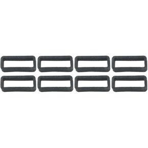 8PCS Band Holder Silicone Replacement Ring 18mm Smartwatch Silicone Activity Ring Black