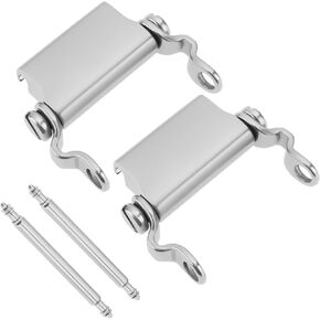 ECSiNG 2PCS Watch Adapter Compatible with 20mm Lug Width Watches Stainless Steel Watch Converter with Spring Rod Black