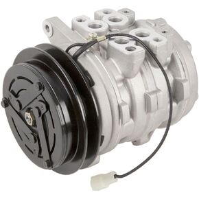AC Compressor & 121mm V-Belt A/C Clutch For Kubota Diesel Replaces 10P08E 447200-7443 w/ 12 Volt Coil - BuyAutoParts 60-03348NA New