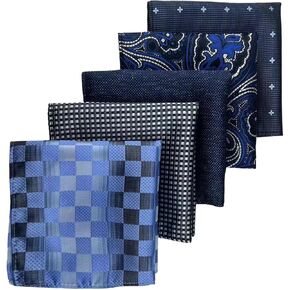 5 Pack Men's Pocket Squares, Soft Hankies Premium Mens Pocket Square Handkerchiefs Set
