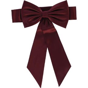 Satin Preformed Bow Adjustable Sash Belt Burgundy L/Girls 7-12