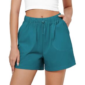 GRAPENT Athletic Shorts for Women High Waisted Casual Exercise Hiking Quick Dry Sports Gym Running Shorts with Pockets