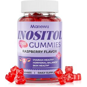 Myo Inositol Multivitamin Gummies, Folate Myo and D-Chiro Inositol Supplement for Women, Happy Hormone Harmony for Women, Fertility & Ovarian Support Vitamins, 60 Gummies - 30 Day Supply