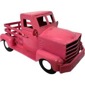 Metal Truck Decor,Farmhouse Truck Decor,Decorative Tabletop Storage & Pick-up Metal Truck Planter,12.5" x 5.75" x 6.25" inches (Green)