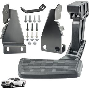 Truck Rear Bed Step Compatible with 2021 2022 2023 Ford F150 Truck Bed Step Retractable Bumper Tailgate Bedstep Not Fit for Dual Exhaust Replaces 75328-01A 7532801A