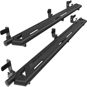 Crew Cab Running Boards Side Steps Compatible with 2019-2025 Chevy Silverado & GMC Sierra 1500 (Excl 2019 Ld/Lt), 2020-2025 Chevrolet Silverado/GMC Sierra 2500 HD 3500 HD Crew Cab Black