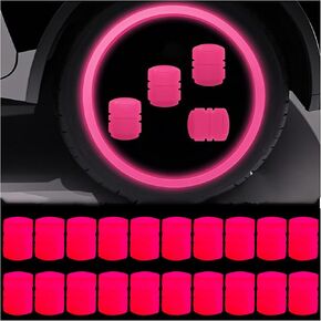 Tire air caps, Glowing tire Valve caps, Universal tire caps for Cars Trucks Motorcycles SUVs and Bikes Glow in The Dark Valve stem caps (5 Color-20PCS)