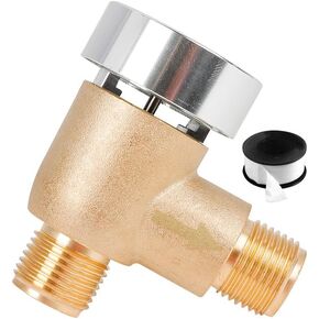 571-VAC-CHK-A Brass RV Vacuum Breaker Check Valve, 1/2 DN Male for RV Black Tank Cleaning System fit for b&b Model 571 Check valve, Camper Trailer Flusher Check Valve