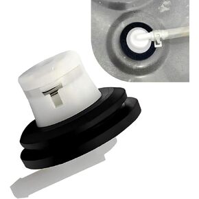 Fuel Tank Vent with Grommet Seal, OEM #F6TZ-9B076-AA F6TZ9B076AA E1FZ-9B076-B F6TZ-9B076-AA E1FZ9B076B F6TZ9B076AA, Compatible with Ford 1980-1996 F150 F250, 1980-1997 F350 (White)