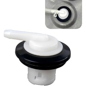 1 PC Automotive Fuel Tank Vent Plug, Durable Fuel Tank Vent Valve and Gasket Kit, Vent Hole Plug W-004, Compatible with Ford 1980-1996 F150 F250, 1980-1997 F350 (Black & White)