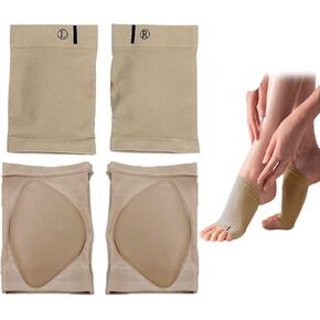 Triangular Arch Pad Bandage Arch Pad,Gel Arch Support Sleeves Metatarsal Compression Sleeve Arch Support Brace for Women Men Flat Foot Pain Relief（Complexion）