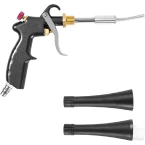 High Pressure Car Interior Spraying Washing Gun with 2 Nozzle Sprayers, Dual Air Flow Control, 360° Rotating Car Vehicle Cleaning Gun for Efficient Cleaning, Black, 2VH-9P3-969984