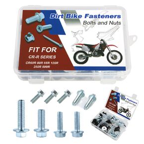90PCS Bolts Kit Fit for CR60R 1983-1984, CR80R 1980-2002, CR85R 2003-2007, CR125R 1974-2007, CR250R 1973-2007, CR500R 1984-2001 Full Sets Complete Fairing bodywork Bolts Fasteners
