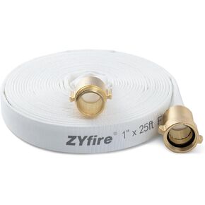 ZYfire Fire Hose - 1-1/2" ID x 100 FT Single Jacket Fire Hose Industrial Hose Firefighter Hose with M × F NST/NH Brass Couplings Lightweight Lay Flat Water Hose for Use in Firefighting, Agriculture in Saudi Arabia