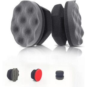 Professional Tire Shine Applicator Kit - 3-Pack Reusable Car Cleaning Sponges with Foam & Microfiber Pads for Streak-Free Tire Dressing Application (SUV/Truck Compatible)