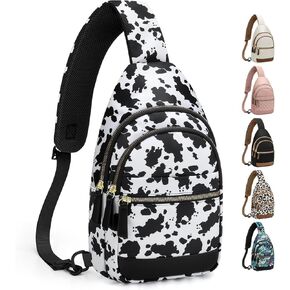 Capolo Sling Bag for Women Men Waterproof Crossbody Bags for Women Trendy Casual Fanny Pack with Convertible Shoulder Strap Chest Bag for Travel Hiking(Black, Large)