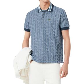 Lacoste Men's Contrast Collar Monogram Polo Shirt