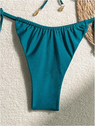OYOANGLE Women's 2 Piece Swimsuits Starfish Tie Backless Halter Bikini Set Tie Side Bathing Suits Swimwear in Saudi Arabia