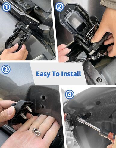 Locking Hood Latches with Keys Compatible with 2018-2025 Jeep Wrangler JL/Gladiator JT, 2pcs Anti-Theft Hood Engine Buckle Lock Catch Bonnet Fastener for Wrangler Exterior Accessories, Black in Saudi Arabia
