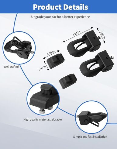 Locking Hood Latches with Keys Compatible with 2018-2025 Jeep Wrangler JL/Gladiator JT, 2pcs Anti-Theft Hood Engine Buckle Lock Catch Bonnet Fastener for Wrangler Exterior Accessories, Black in Saudi Arabia