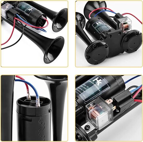 Air Horns Kit with Compressor 12V Car Horns Loud Truck Horn Dual Trumpet for Truck Boat Train Speaker Cars Van Ship in Saudi Arabia