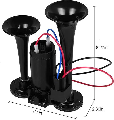 Air Horns Kit with Compressor 12V Car Horns Loud Truck Horn Dual Trumpet for Truck Boat Train Speaker Cars Van Ship in Saudi Arabia