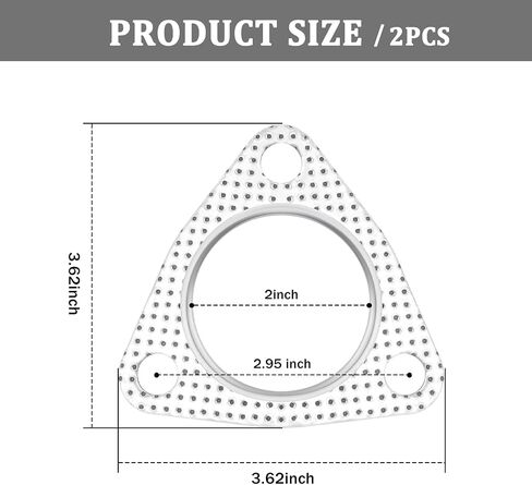 حشية 2pcs العادم ، حشية شفة العادم 2 "3 بوليت ، حشوات محول/محول محول متعدد الوظائف (2 بوصة) in Kuwait