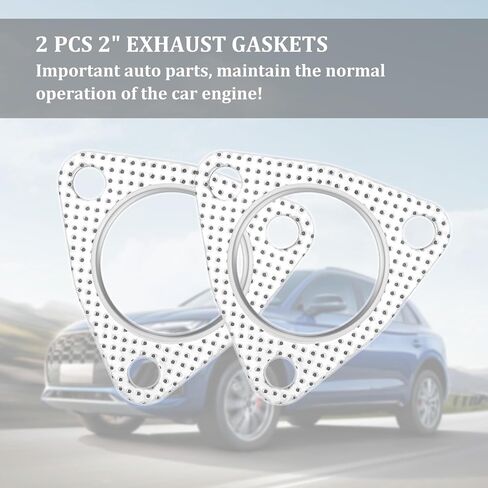 حشية 2pcs العادم ، حشية شفة العادم 2 "3 بوليت ، حشوات محول/محول محول متعدد الوظائف (2 بوصة) in Kuwait