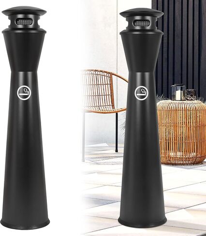 Stainless Steel Trash Receptacle Disposal Outdoor Trash Can Stand up Garbage Bin High-Capacity Waste Container for Home, Garage, Construction Site, Pool, Office, Restaurant in Kuwait