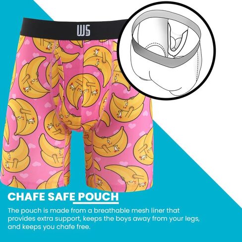 Warriors & Scholars Chafe Safe Pouch Boxer Briefs For Men Pack Of 6, Ultra Soft, Moisture-Wicking, Buldge Enhancing Underwear in Saudi Arabia