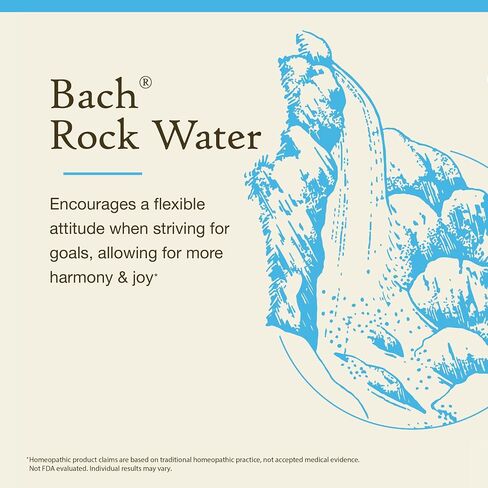 Bach Original Flower Remedies, Rock Water - Flexible Mind - Natural Homeopathic Flower Essence for Emotional Balance - Vegan, Gluten Free, Sugar Free - 20mL Dropper in Saudi Arabia