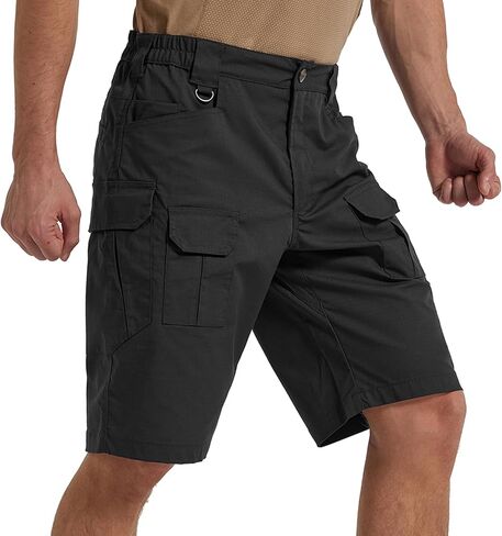 Men's Hiking Cargo Shorts Stretch Tactical Outdoor Work Shorts Water Resistant Lightweight Shorts with Multi Pockets in Kuwait