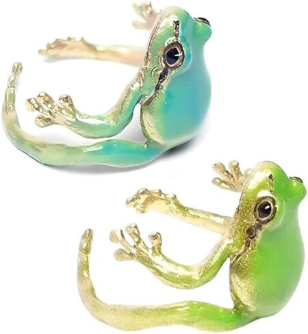 Tree Frog Ring for Women - Cute, Adjustable, Funny Green Frog Ring - Women's Jewelry Gifts in Saudi Arabia