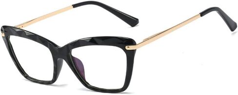 Square Eyewear Frames for Women, Stylish Retro Eyeglasses Frame, Anti-fatigue Blue Light Blocking Glasses in Kuwait