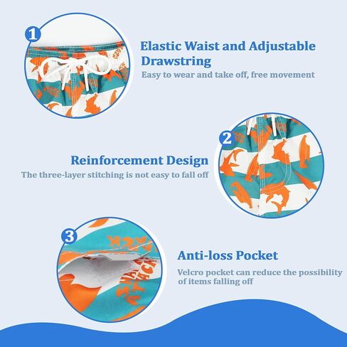 Boys Swim Trunks Toddler Boys Bathing Suit Swimming Shorts Kids Quick Dry Swimsuit Swimwear Beach Shorts 3-14 Years in Saudi Arabia