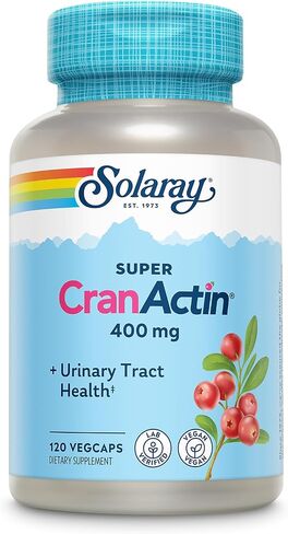 Solaray Super CranActin Cranberry Extract 400mg | Healthy Urinary Tract Support | with Added Vitamins | 60 VegCaps in Kuwait