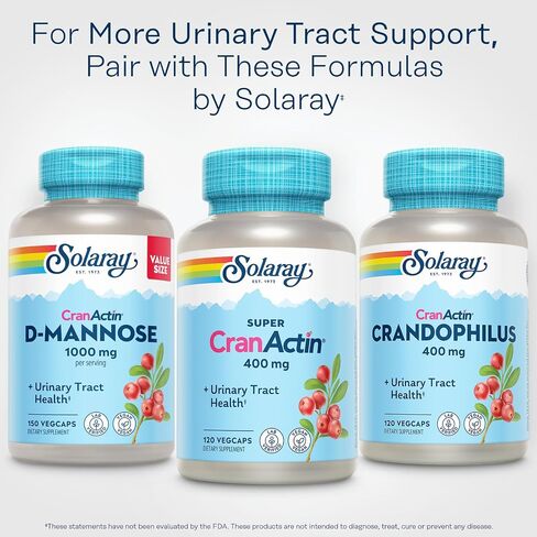 Solaray Super CranActin Cranberry Extract 400mg | Healthy Urinary Tract Support | with Added Vitamins | 60 VegCaps in Kuwait