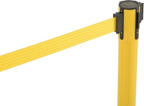 US Weight Crowd Control barriers- Sentry Stanchion with Retractable Belt Barrier– Easy Connect Assembly (2-Pack) Crowd Control Stanchions - Chevron Yellow/Black in Saudi Arabia