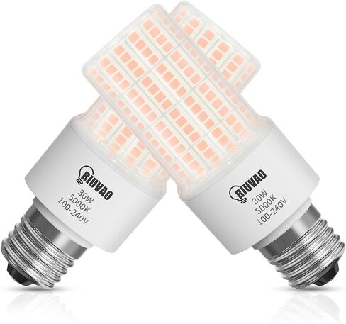 لمبة إضاءة الذرة LED 2 حزمة، 800 واط يعادل 5000 كيلو ضوء النهار 12000 لومن فائق السطوع E26/E39 قاعدة 80 واط لمبات الذرة LED، استبدل لمبة الهاليد المعدنية HID CFL LED للمنطقة الداخلية الخارجية in Saudi Arabia