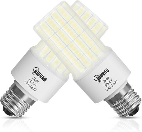 لمبة إضاءة الذرة LED 2 حزمة، 800 واط يعادل 5000 كيلو ضوء النهار 12000 لومن فائق السطوع E26/E39 قاعدة 80 واط لمبات الذرة LED، استبدل لمبة الهاليد المعدنية HID CFL LED للمنطقة الداخلية الخارجية in Saudi Arabia