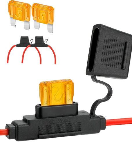 2 Pack Inline Maxi Fuse Holder - 8 AWG 12V Automotive Blade Fuse Holders with 2 Pcs 80 AMP Maxi Fuses in Saudi Arabia