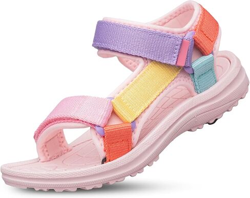 YHOON Boys Girls Sandals Adjustable Double Strap Open-Toe Athletic Lightweight Unisex Child Sport Sandals Summer Outdoor(Toddler/Little Kid/Big Kid) in Kuwait