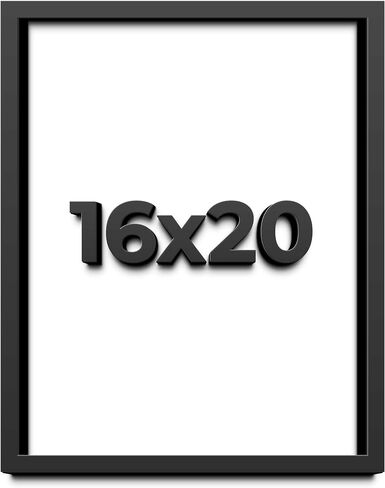 16x20 Shadow Box Black Solid Wood Frames Depth of 3/4" Includes UV Acrylic Plexiglass, Acid Free Backing and Hanging Hardware in Saudi Arabia