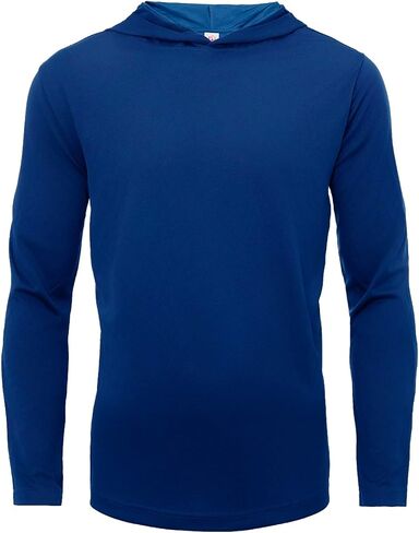 Facitisu Men Long Sleeve Tee Shirts with Hooded 5 Pack Athletic Pullover Dry Fit Sweatshirts Gym Hoodies in Saudi Arabia