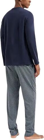 Emporio Armani Men's Pattern Mix Long Pajamas in Saudi Arabia