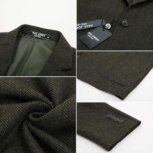 PJ Paul Paul Jones Men's Herringbone Tweed Blazer British Wool Blend Sport Coat Scoal in Saudi Arabia
