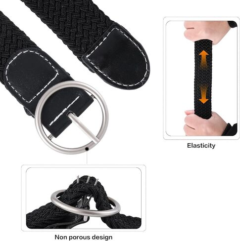 Kids Braided Elastic Belt - Golf Softball Woven Stretch Belt for Girls and Boys Aged 4-18 Years in Saudi Arabia